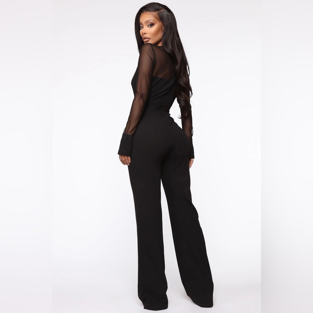Fashion Nova Mesh Baby Jumpsuit - Black XL - Picture 4 of 4